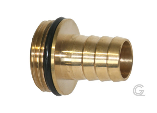 Brass hose screw connection